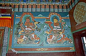 Ladakh - Matho gompa, mural painting of the Guardians of the Four Directions